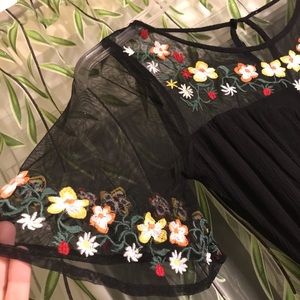 Black dress with embroidering